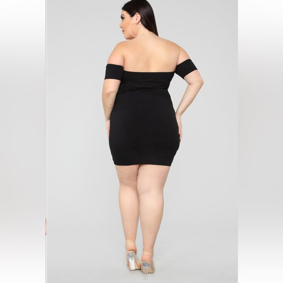 New Simple Dreams Off Shoulder Mini Dress - Black - Picture 8 of 9